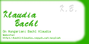 klaudia bachl business card
